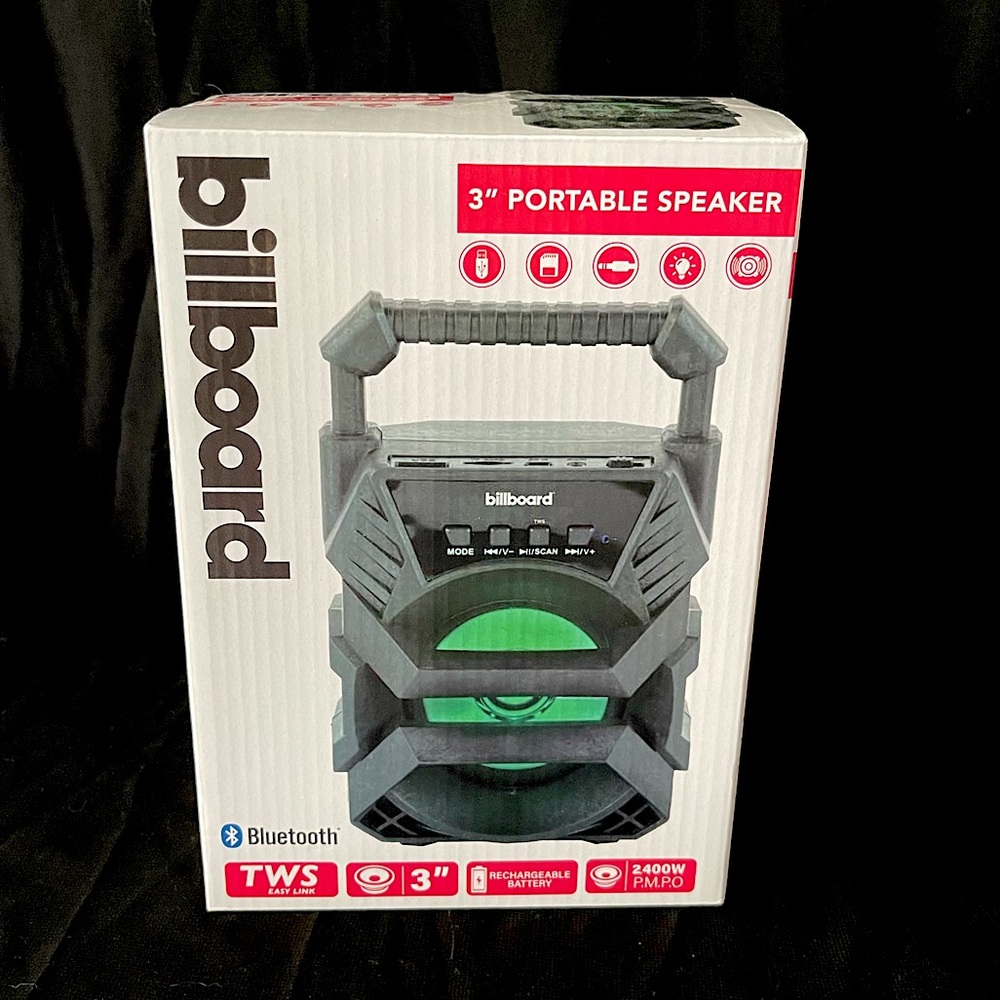 Billboard 3" Portable Bluetooth Speaker
